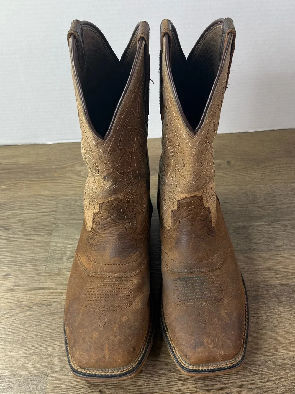 Cody James Men's Brown Leather Western Work Boots - Size 8.5